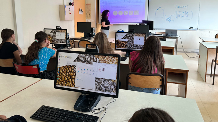 Les élèves en salle informatique