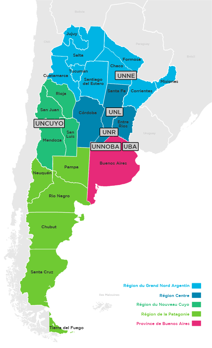 Carte de l'Argentine