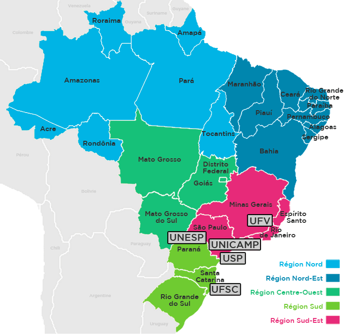 Carte du Brésil