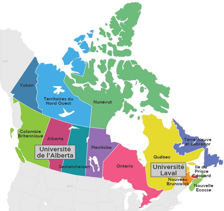 Carte du Canada