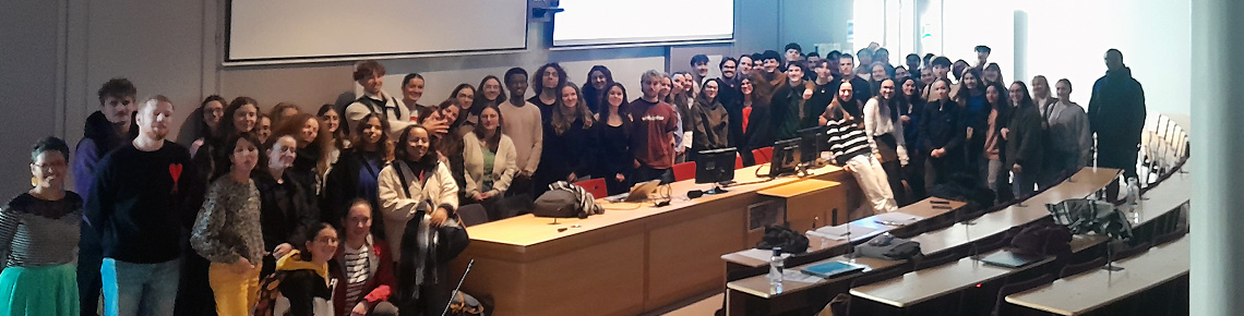 Etudiants lors de la remise de prix