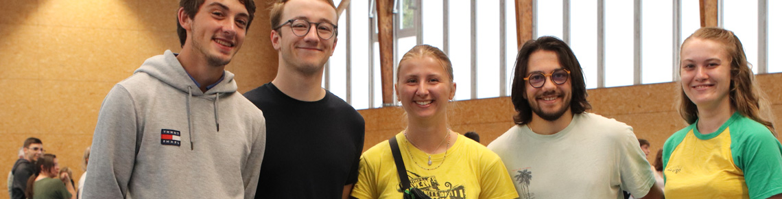 Etudiants accueillis le jour de la rentrée