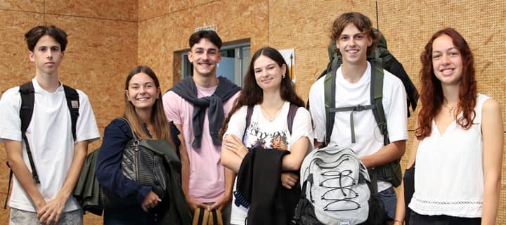 Elèves le jour de la rentrée