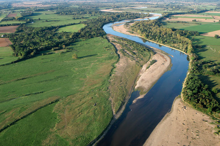 Vue aérienne de le Loire