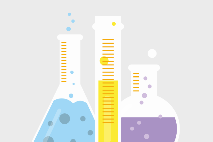 Fioles de laboratoire