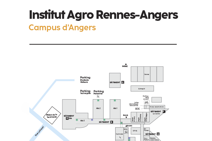 Plan du campus d'Angers
